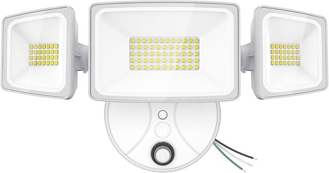 Onforu 70W LED Dusk to Dawn Flood Lights 7000LM White Exterior Security Outdoor LightingIP65 Waterproof Outdoor 3 Adjustable Heads Photocell Light Fixture6500K Floodlight for GaragePatioYard