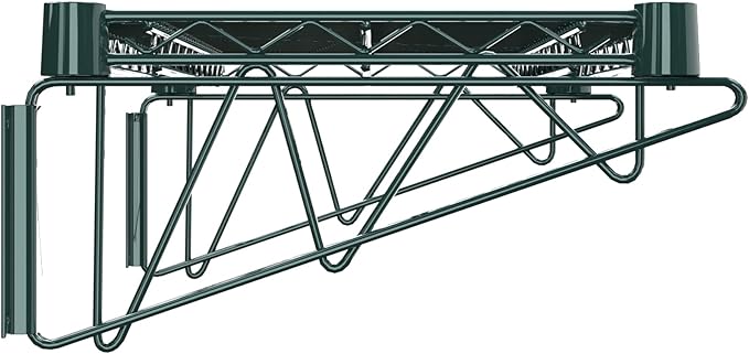14 x 24 Green Epoxy Wire Wall Mount Shelf
