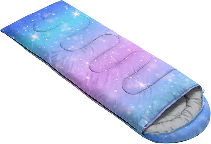 Kids Sleeping Bag for Boys GirlsCheckerboard Cat Print-Lightweight Warm Portable Outdoor Indoor-Waterproof Cold Weather Resistant Sleeping Bag for Camping Hiking