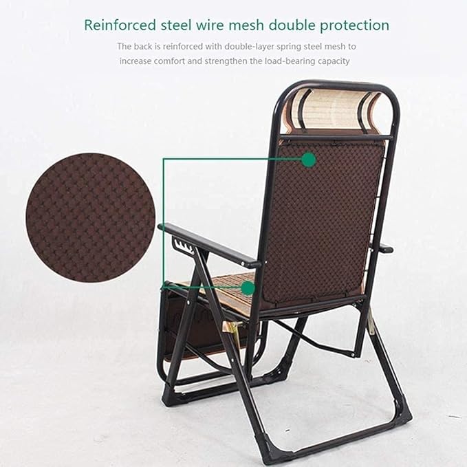 FWZJ Folding Lounger Recliners Zero Gravity Sun Lounger Chair Adjustable Heavy Duty Reclining Sun Lounger Chair for Office Lunch Break Chair Camping Patio Lawn Outdoor-B (A)