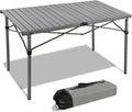 Portable Outdoor Camping Table Oversize Aluminum Roll Up Lightweight Folding Table for Picnic Barbecue Beach Tailgating Party Backyard Indoor and Outdoor Stable and Durable
