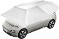 Semi-Automatic Car Canopy Tent 13.78x7.2ft Folding Sun Protection Car Awning Cover Removable Carport Umbrella Portable Universal Auto Shading Protection for Sedan SUV Parking Outdoors (Silver Gray)
