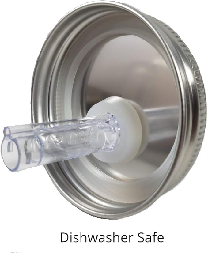 Mason Jar Pour Spouts Stainless Wide Mouth Flap - For Moonshine And Whiskey - Made 100% In The USA. Free Flow Mason Jar Spouts That Don't Leak - No Cracks A Perfect Cocktail Pour Everytime. 2 Pack
