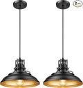 FEMILA 12 Modern Pendant Lights Kitchen Island Black Pendant Light Fixtures for Foyer Cafe Kitchen Adjustable Height 2 Pack 4FY15-MP-2PK BK-1