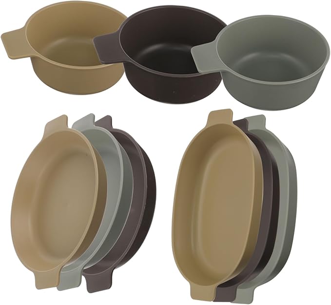 BESPORTBLE Portable Plastic Dinnerware Set Reusable Camping Plates Bowls Serving Platters Small Bowls for Side Dishes Decorative Outdoor Plates for Patio