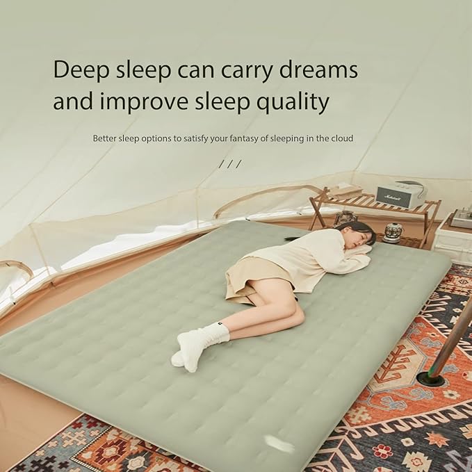 Inflatable Mattress Double TPU Thick Inflatable Cushion Suitable for Outdoor Camping Camping Family