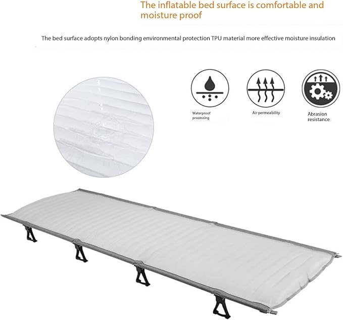 Inflatable Mattress Outdoor Single Portable Simple Inflatable Cushion Suitable for Outdoor Camping Camping Family