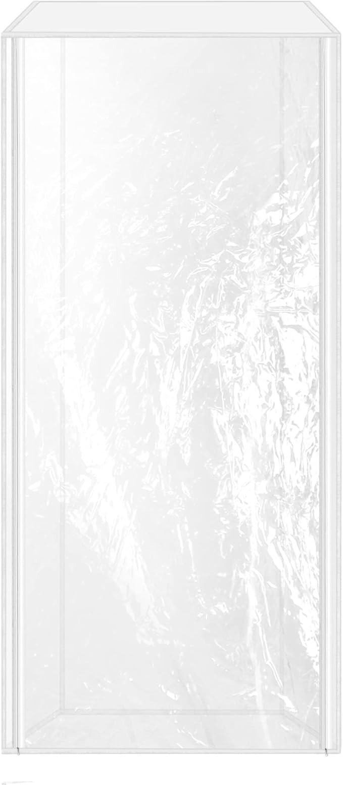 QWORK Bun Pan Rack Cover with Zippers Clear Plastic Sheet Pan Rack Cover 28 L x 23 W x 61 H 20-Tier