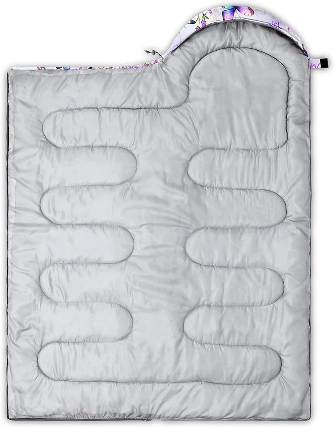 HOSIMA Kids Cute Dog Sleeping BagDifferent Pet Dogs Pattern Cold Weather Gear for CampingAnimal Themed with Christmas Tree Print Waterproof Sleeping Bags for Outdoors Hiking.