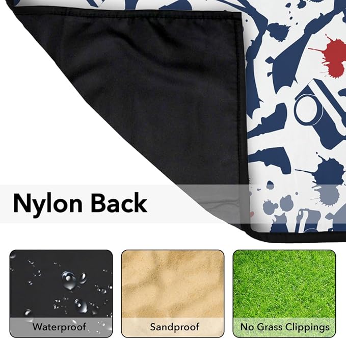 LOGOVISION Jack Pattern Outdoor Blanket for Picnic Beach Camping Park Tailgate 50x60