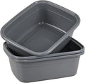 18 Quart Dish Pan Gray Plastic Tubs Set of 3