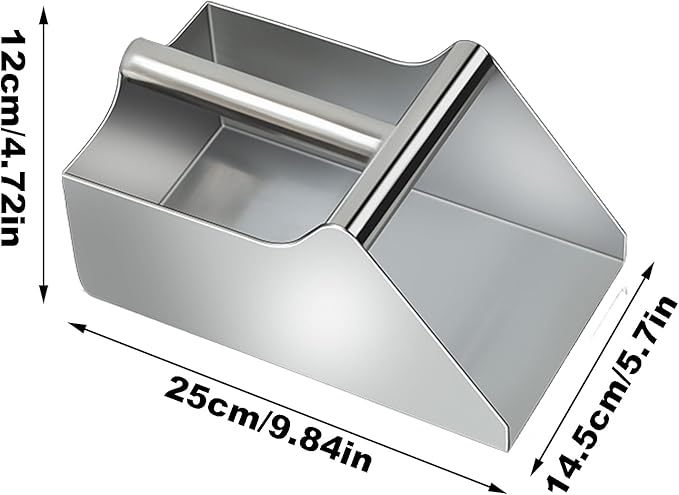 Grade Stainless Steel Shovel - 25x14.5x12cm Scooper - Coffee Bean Candy Shovel Kitchen Outdoor Dog Scoop Scoops