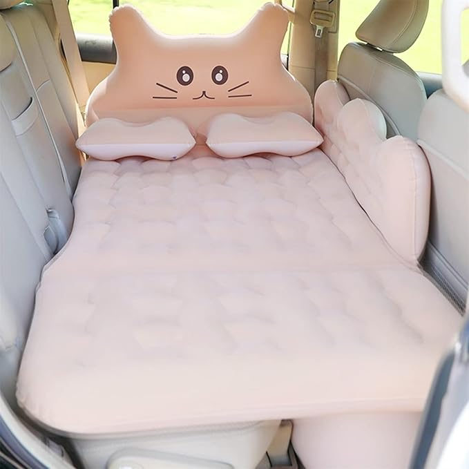 Camping Inflatable Bed Car Inflatable Mattress PVC Material Breathable and Leakproof Universal for SUV Trucks Double Pillow with Air Pump