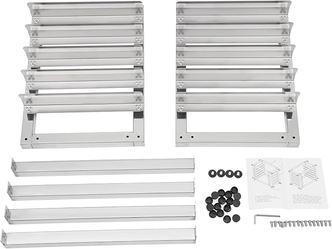 Eapmic 5 Tiers Bun Pan Rack 21″ x 13″ x 18″ Commercial Sheet Pan Rack Holds 6 Pans Cooling Storage Rack 3 Spacing Bakery Rack for Half Size Sheets (5-tier)