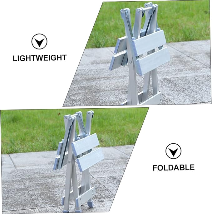 KICHOUSE Compact Folding Camping Stool Lightweight Aluminum Stool Easy to Carry for Home Use