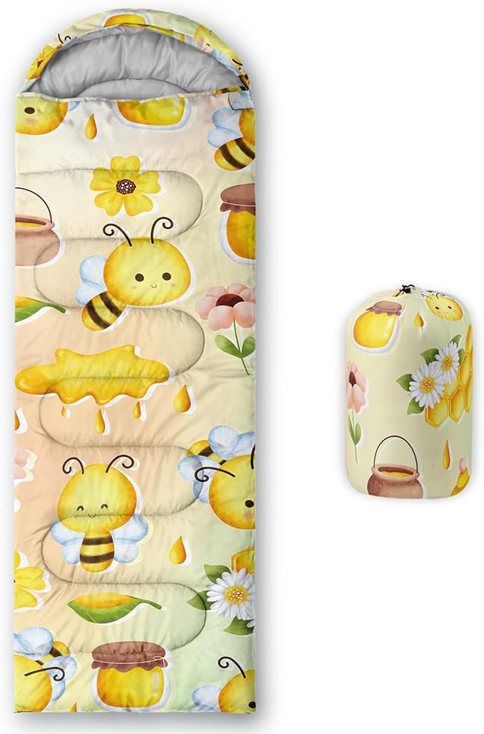 QOOMO Axolotl Cute Camping Sleeping Bags3 Season Warm &amp Cool WeatherLightweightWaterproof Sleeping Bags for Adults &amp KidsTravelingand Outdoors