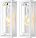 15 Motion Sensor Outdoor Lights 2 Pack Large White Outdoor Light Fixture 3 Lighting Modes Waterproof Anti-Rust Wall Sconces Exterior Lighting Fixtures for Front Door Porch Garage