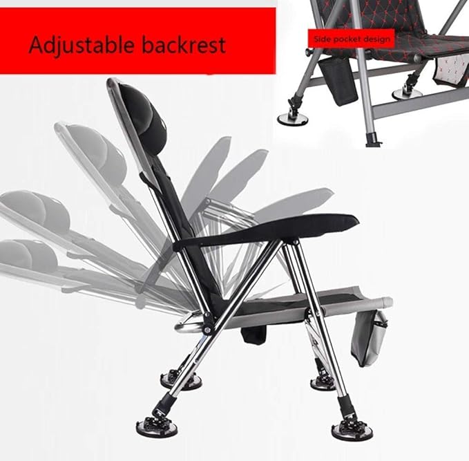 Folding Chair ReclinerAdjustable Reclining Sun Loungers Chairs Heavy Duty Sun Lounger Recliner Chairs Office Lunch Break Chair for Outdoor Patio Camping Beach Deck Beautiful Scenery