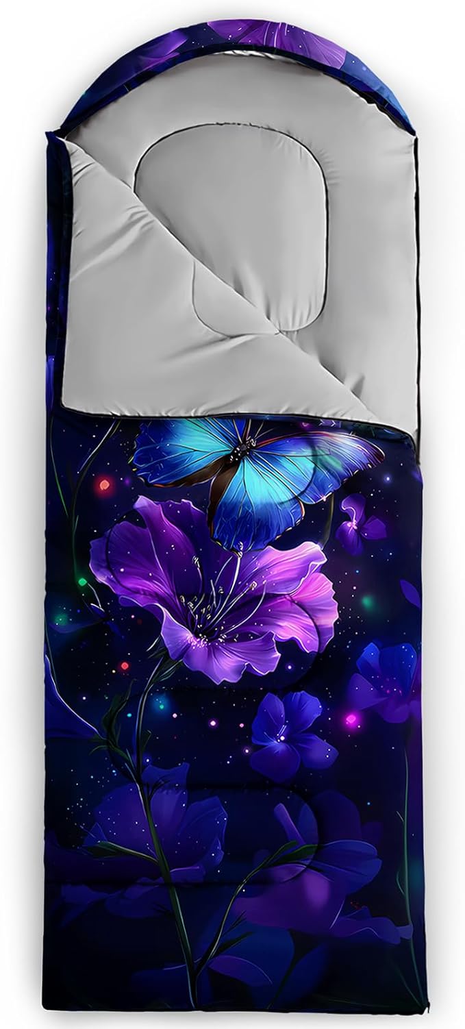 QOOMO Camping Sleeping Bags3 Season Warm &amp Cool WeatherLightweightWaterproof Sleeping Bags for Adults &amp KidsTravelingand OutdoorsCamping Gear Equipment