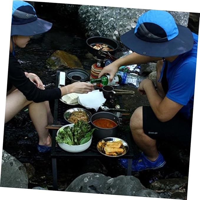Iron Portable BBQ Mesh Table Outdoor Furniture Camping Picnic Desk Easy Foldable Sturdy Iron Material