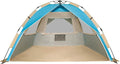 G4Free Deluxe XL Pop Up Beach Tent 3-4 Persons Easy Setup Sun Shelter Canopy with UPF 50+ UV Protection Extral Wide 70.9 in