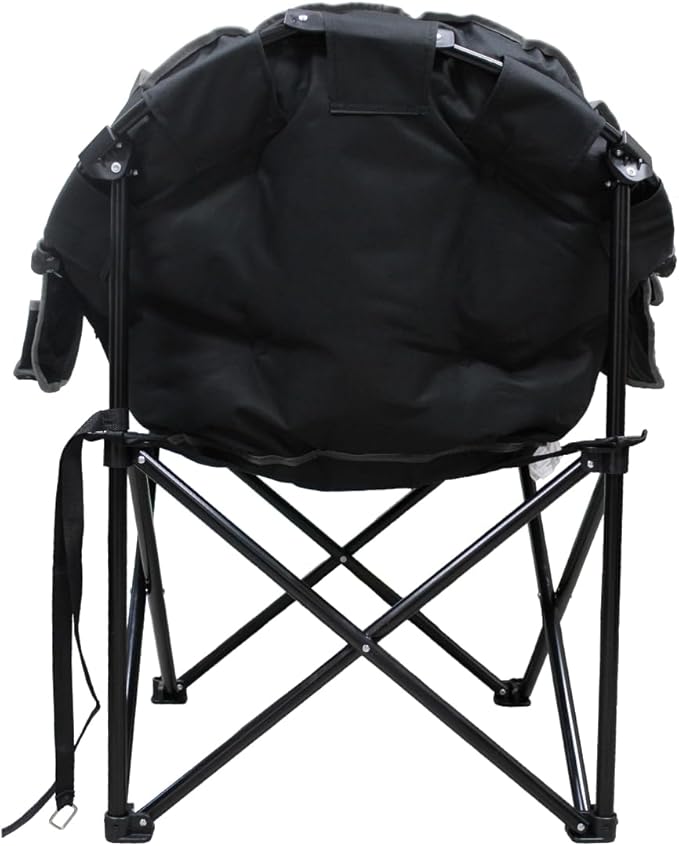 Caravan Canopy Sports Elite Club Chair with Cloud Comfort – Plush Oversized Folding Chair with Extra Cushioning Portable Relaxing Outdoor Chair for Camping Tailgating &amp Backyard