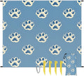 Waterproof Sandproof Beach Blanket 59''×68'' Dog Footprints Polyester Outdoor Picnic Blanket with 4 Stakes &amp Storage Bag for BeachCampingVacation Blue