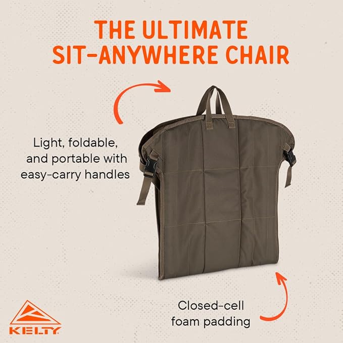 Kelty Camp Chair Adjustable Minimalist Seat for Trail Breaks Stadiums Concerns Closed Cell Foam Padding 1.2oz (Bungee Cord/Beluga)