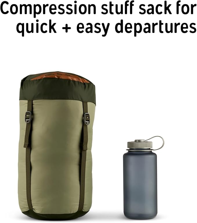 Kelty Cosmic Synthetic Fill 40 Degree Backpacking Sleeping Bag with Compression Straps Compact and Lightweight 2022
