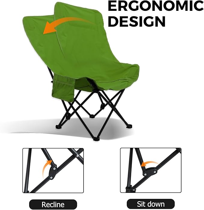 Smartmak Oversize Portable Sauna Chair High Back Quick Folding Chair Adjustable Angle with Storage Bag for 1 or 2 Person Sauna (Coffee)
