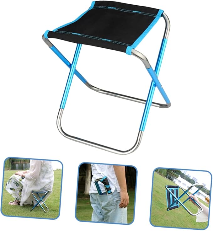 Portable Folding Stool Lightweight Compact Comfortable for Camping Beach Picnic Ideal for Outdoor Activities