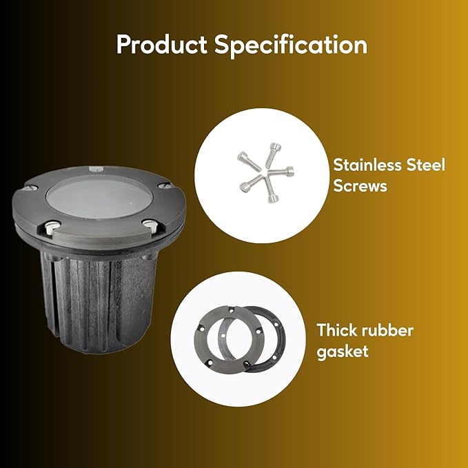 Ironsmith Lighting Products Decorative Solid Brass Cover Kit for In Ground Well Light - Oil-Rubbed Bronze Finish Stainless Steel Screws and Rubber Gasket Included - (Fixture Body Not Included)