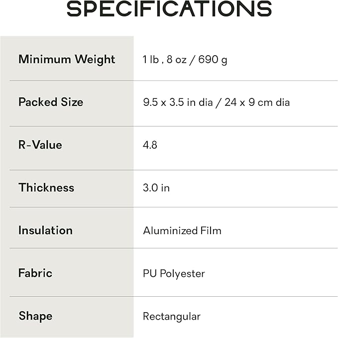 Nemo Tensor Alpine Mountaineering Sleeping Pad Long Wide