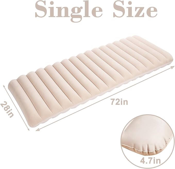 Single Size Camping Air Mattress Inflatable BedBlow Up Mattress Sleeping Pad