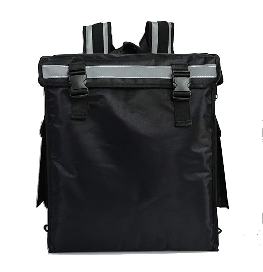 PK-65Abl:10-12 Pizza Delivery backpack Bag 16 L x 12 W x 18 H Open from Top and Side. Insulated Food Delivery Box Insulated Cabinet for Catering Restaurant Delivery Bike Drivers