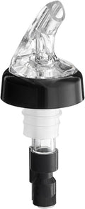 TrueCraftware- 5/8 oz Measured Liquor Pourer with Black Tail &amp Collar Acrylonitrile Set of 12- Cocktail Shot Dispenser Liquor Bottle Pourers Alcohol Liquor Pourers Bar Bartender Accessories