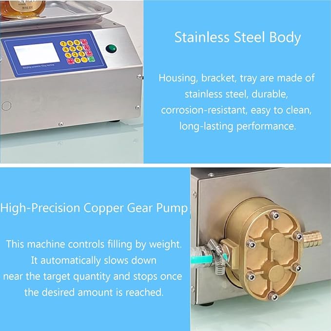 Automatic Liquid Honey Filling Machine 20ml-10000ml Stainless Steel Paste Viscous Liquid Bottling Intelligent Bottle Filler Machine for Pear Syrup Chocolate Sauce
