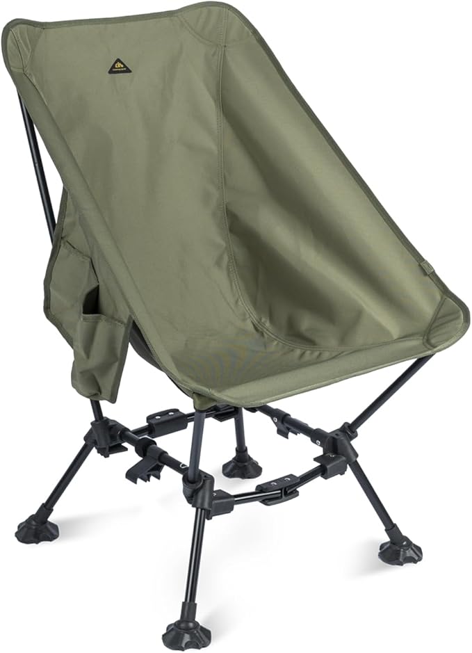 iClimb 2 Light Folding Table and 1 Two-Heights Light Compact Anti-Sinking Chair Ultralight Compact for Adults Outdoor Camping Backpacking Hiking