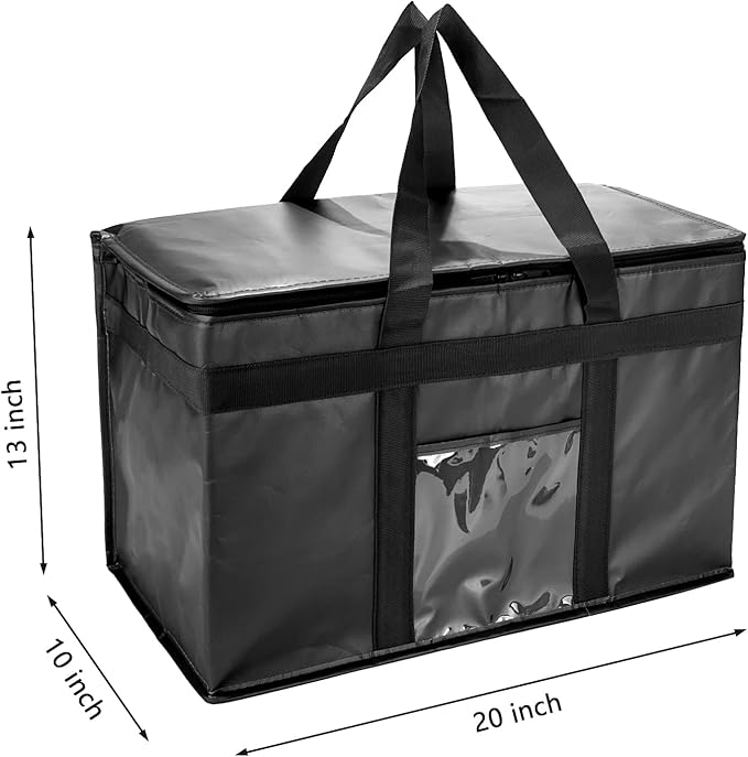 Yalin XXXL Large Insulated Cooler Bag Styrofoam Cooler of Keep Food Hot or Cold Reusable Double Zipper Food Delivery Bag for Grocery Shopping 23 W x 15 H x 14 D