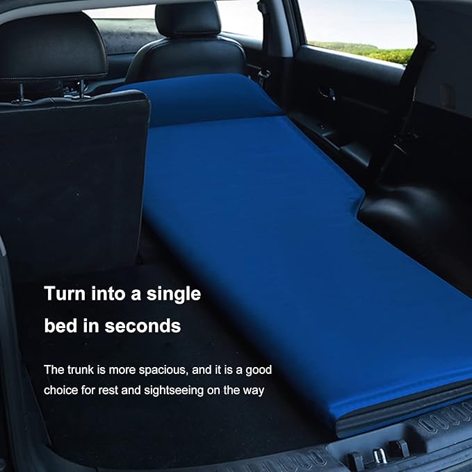 TXGJWRA Inflatable Car Air Mattress Travel Bed - Portable Back Seat Blow-up Sleeping Pad Upgraded Air Mattress Blow Up Bed for Car Travel Camping VacationB-180x105cm(咖啡色)