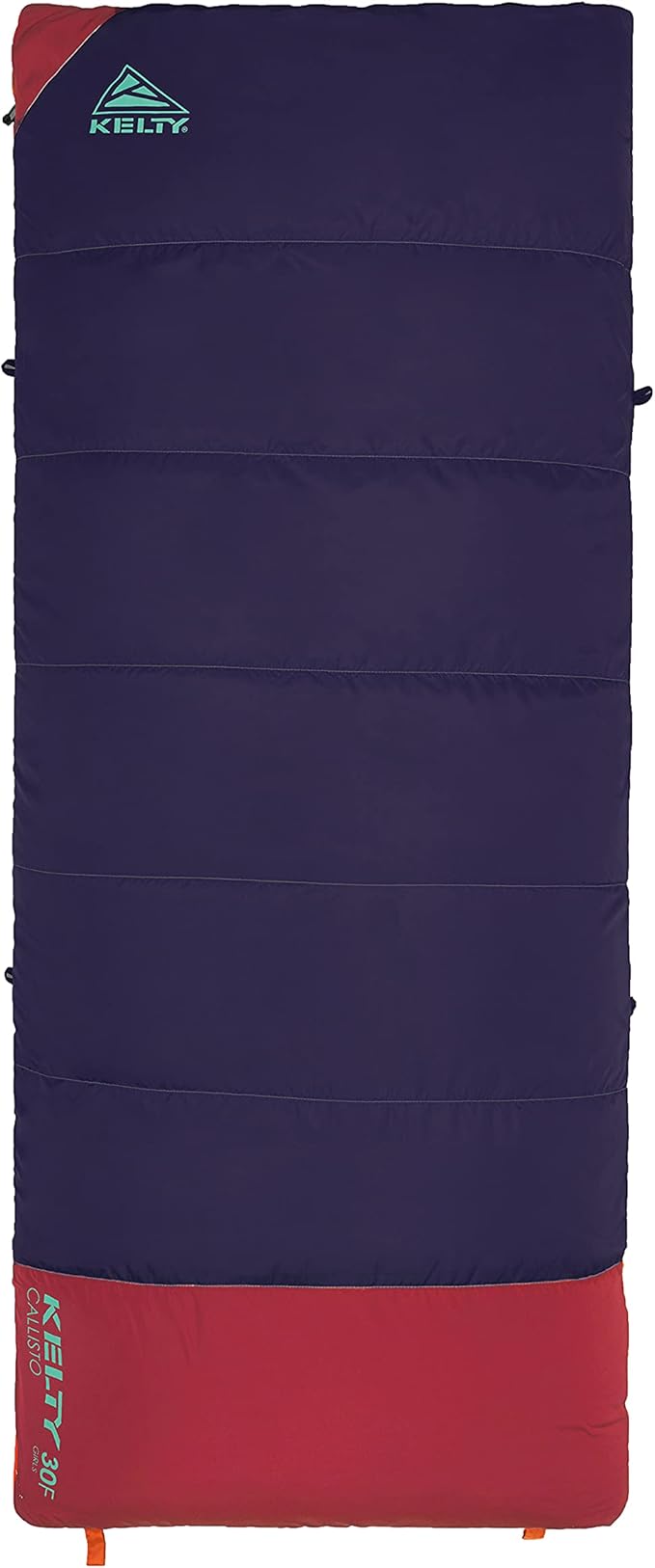 Kelty Camping-and-Hiking-Equipment Kelty Callisto Kids 30 Degree Synthetic Insulated Sleeping Bag Soft Shell Stuff Sack Included for Boys and Girls
