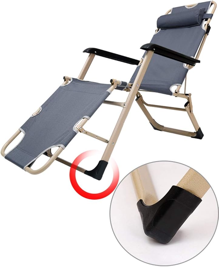 Patio Lounge Chairs Reclining ChairFolding ChairLunch BedCotton PadRecliner PadPaddedNapping ChairOffice Lunch Break Chair97 x 52 x 95cm Durable