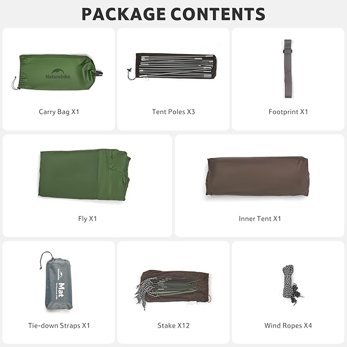 Naturehike 4 Season TentWaterproof 2 Person Backpacking Tent Four Season Tents for Cold Weather Winter Camping