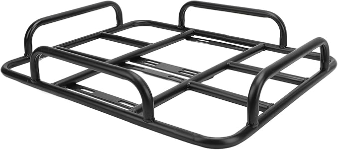 Universal Food Delivery Box Rack Rear Grille Heavy Duty Iron Bracket for Electric Bike and Motorcycle Sturdy Delivery Food Box Base with High Load Capacity
