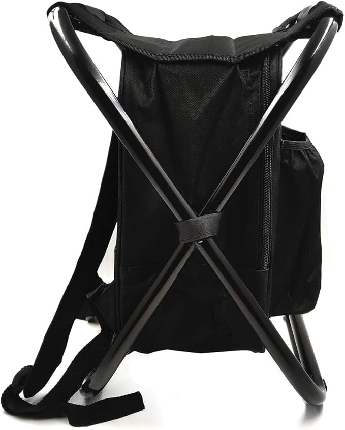 XKMT- Folding Stool Insulated Cooler Bag Backpack Chair Beach Fishing Camping Hiking