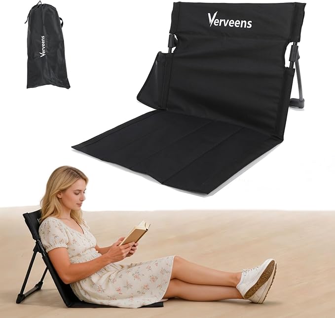 Extra Large Foldable Camping Chair with Cup HolderUltra-Light Portable Beach Chair with Carry Bag for Sunbathing Swimming Poolside Picnic Lawn Road Hiking Trips (Black)
