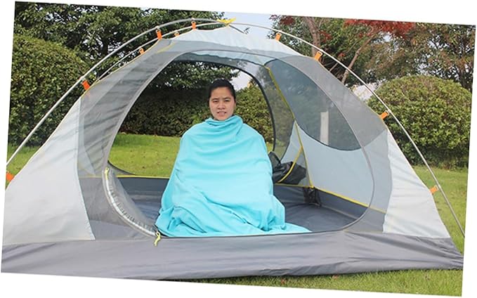 Winter Sleeping Bag Fleece Lining Compact for Camping Hiking and Home Use Sky