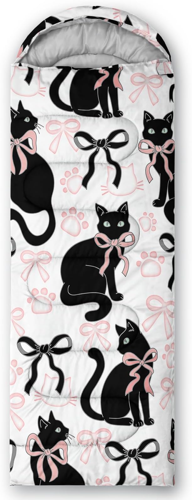 AILONEN Kawaii Panda Sleeping BagsLightweight &amp Waterproof3 Season Warm &amp Cool WeatherDreamy Purple Flower Animal Themed Sleeping Bags for BoysGirlsKidsAdults TravellingOutdoors