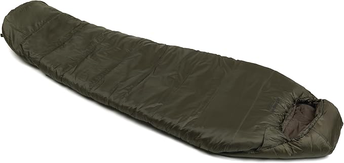 Snugpak Basecamp Ops Sleeper Extreme Sleeping Bag Warm Durable Soft-Touch Isofibre Fill with Compression Sack Olive - Left Side Zip