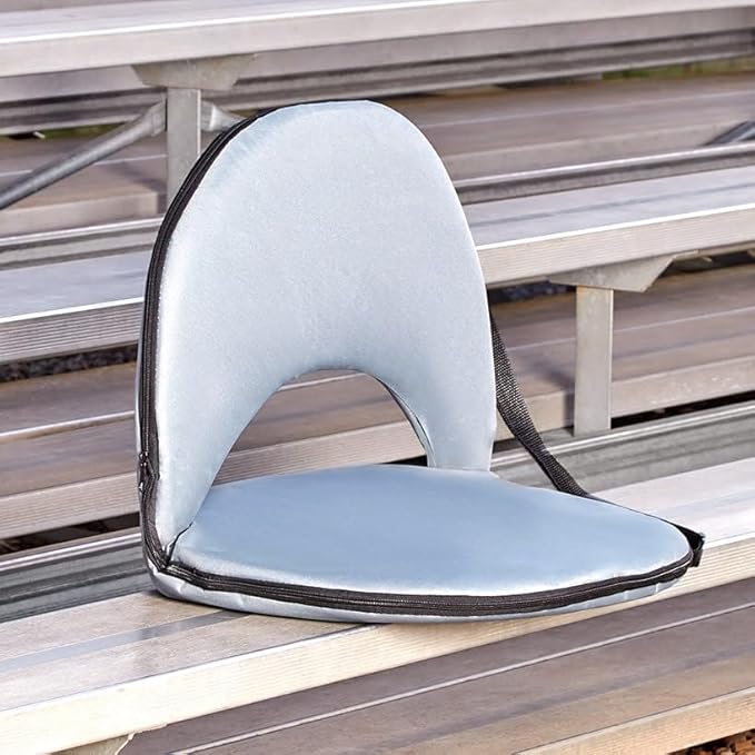 The Lakeside Collection Travel Folding Cushioned Seat 5 Adjustable Positions Blue Or Gray